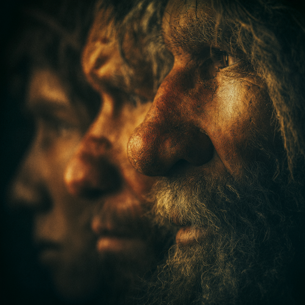 Symboliczny obraz ilustrujący introgresję przodków