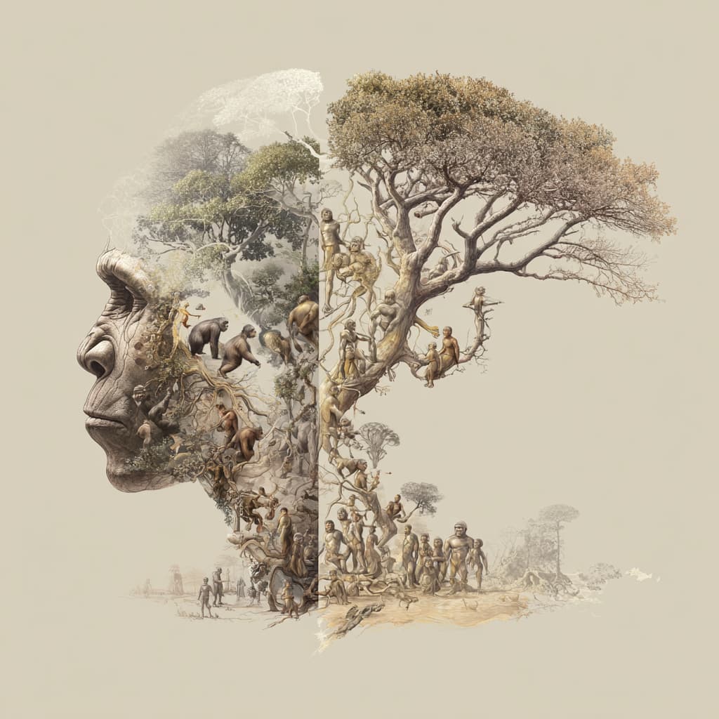 Ilustracja ewolucji człowieka