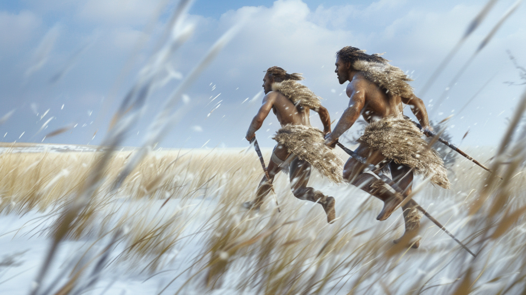 Pierwsi ludzie w Ameryce - Zbieracze i łowcy w Beringii - obrazek przedstawiający tradycyjne życie