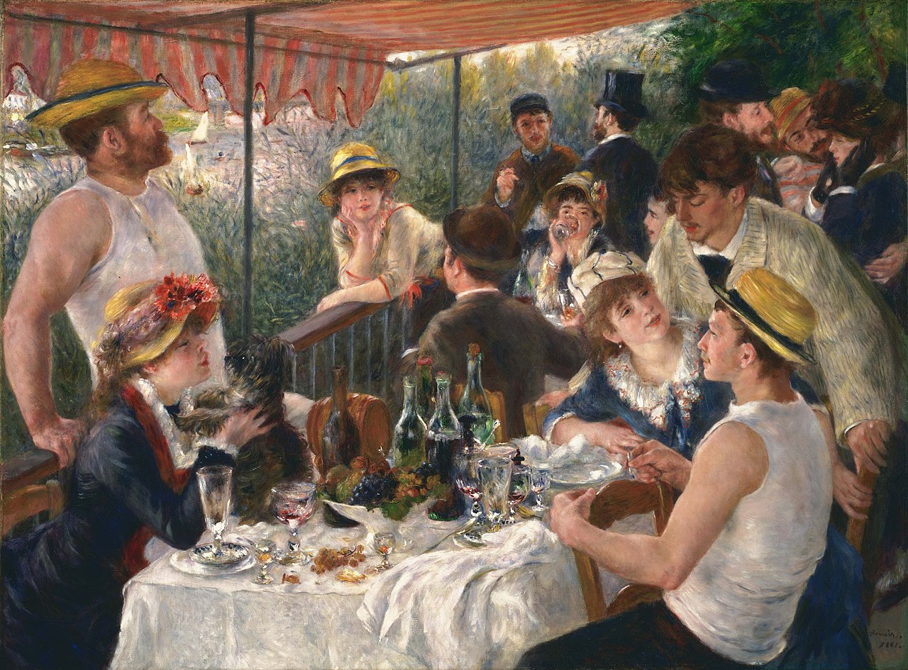 Ewolucja alkoholu. Obraz Luncheon of the Boating Party autorstwa Pierre-Auguste Renoira