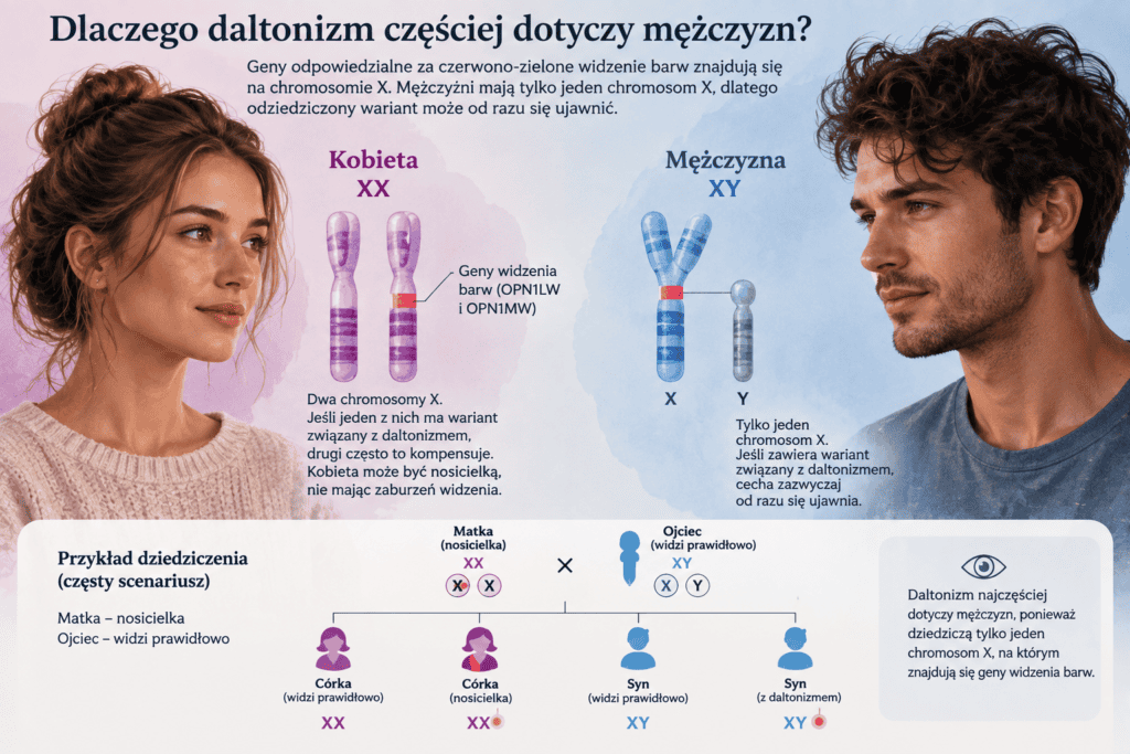 Grafika informacyjna o daltonizmie